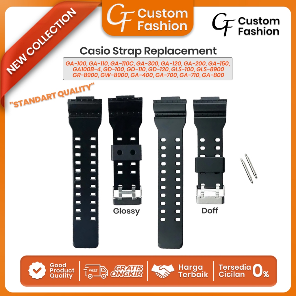 Rubber Strap Tali Karet Jam Tangan Casio GA-110 GA110 GD-100 GD100 GD-110 GD110 GA-400 GA400 GA100