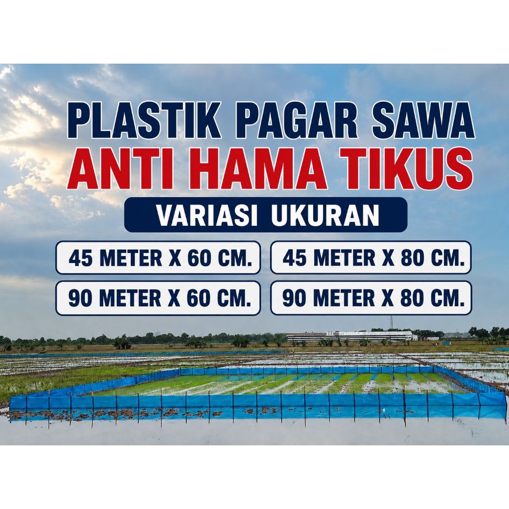 Pagar Sawah Anti Hama Tikus Plastik Fiber Premium