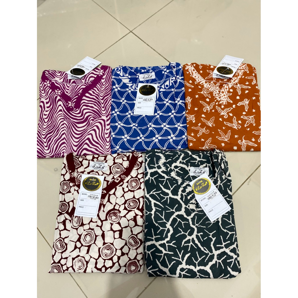 BATIK LU~ZA | LD MUZELA DASTER PANJANG LEHER V