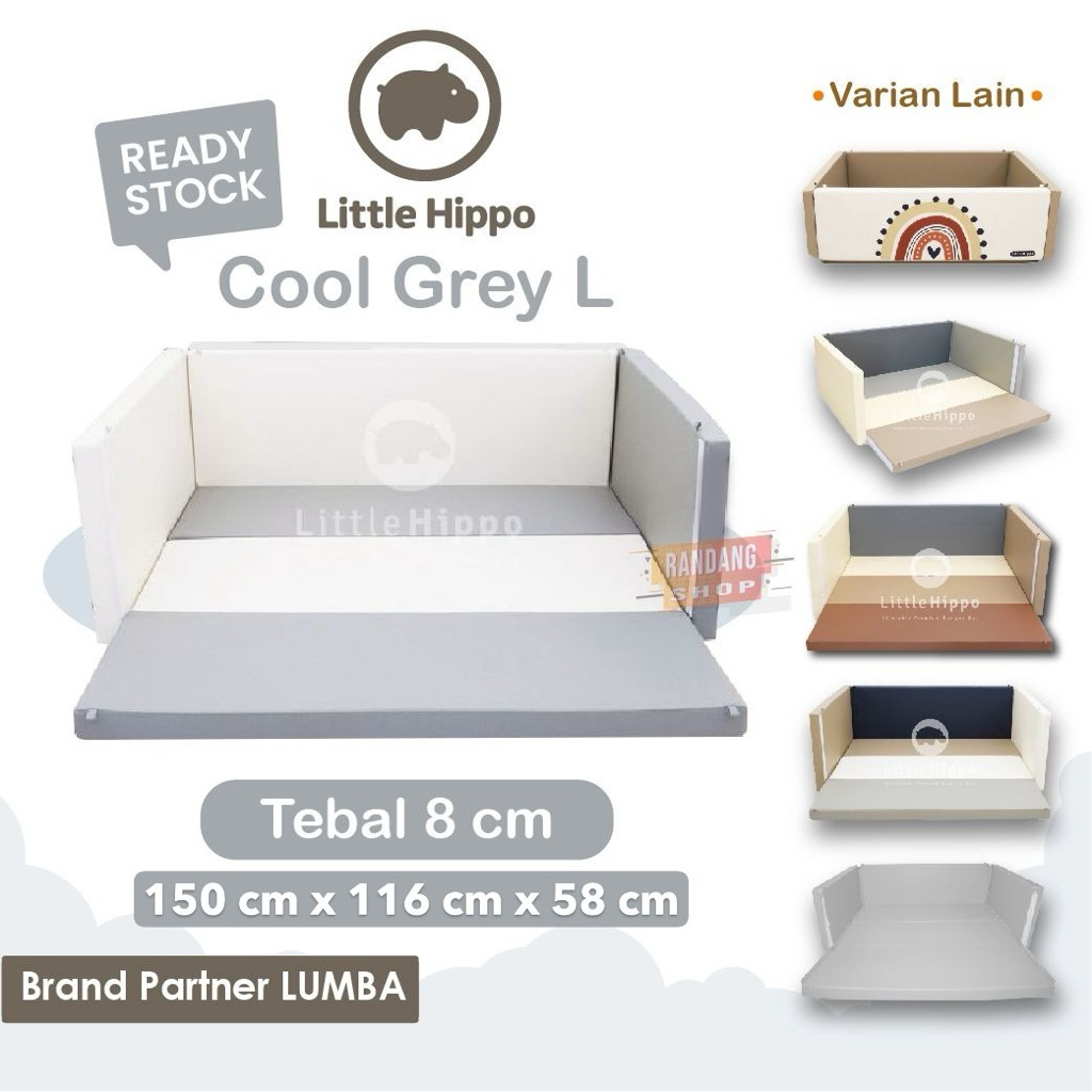 Little Hippo Bumper Bed Playmat Sister Brand Lumba / Bumpermat / Matras / Fence / Pagar / Box Bayi