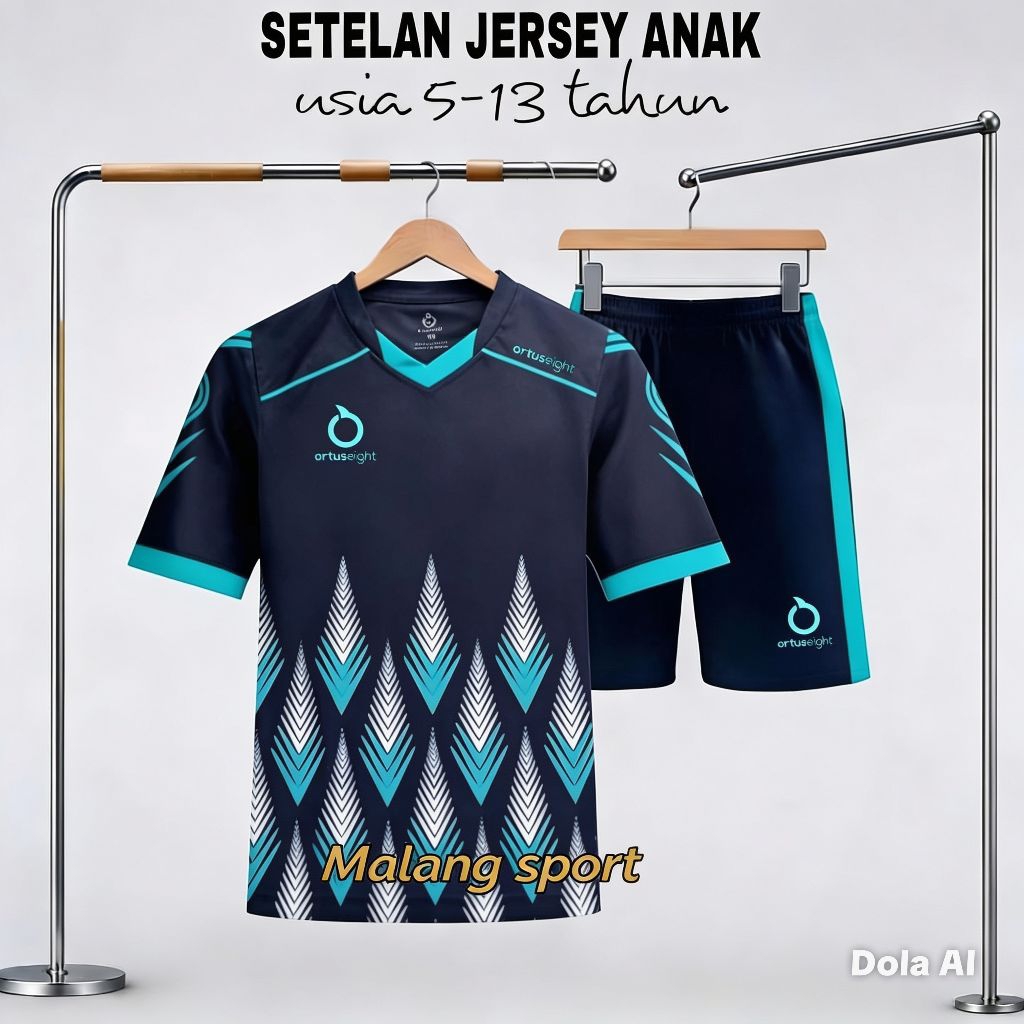 Terbaru stelan jersy bola anak bola futsal voli SSB junior putra putri seet baju celana