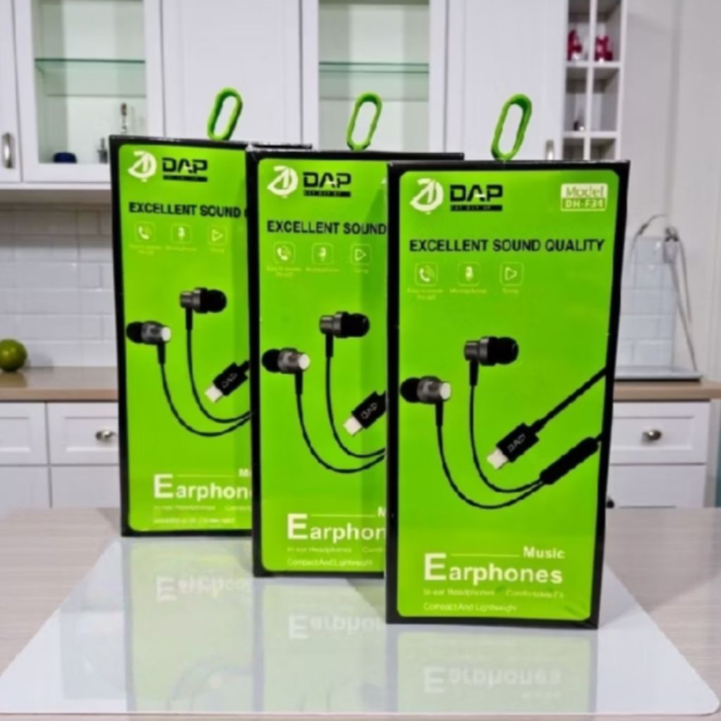 HEADSET DAP DH-F34 TYPE C HANDSFREE DAP DH-F34 TYPE C EARPHONE EXCELLENT SOUND QUALITY