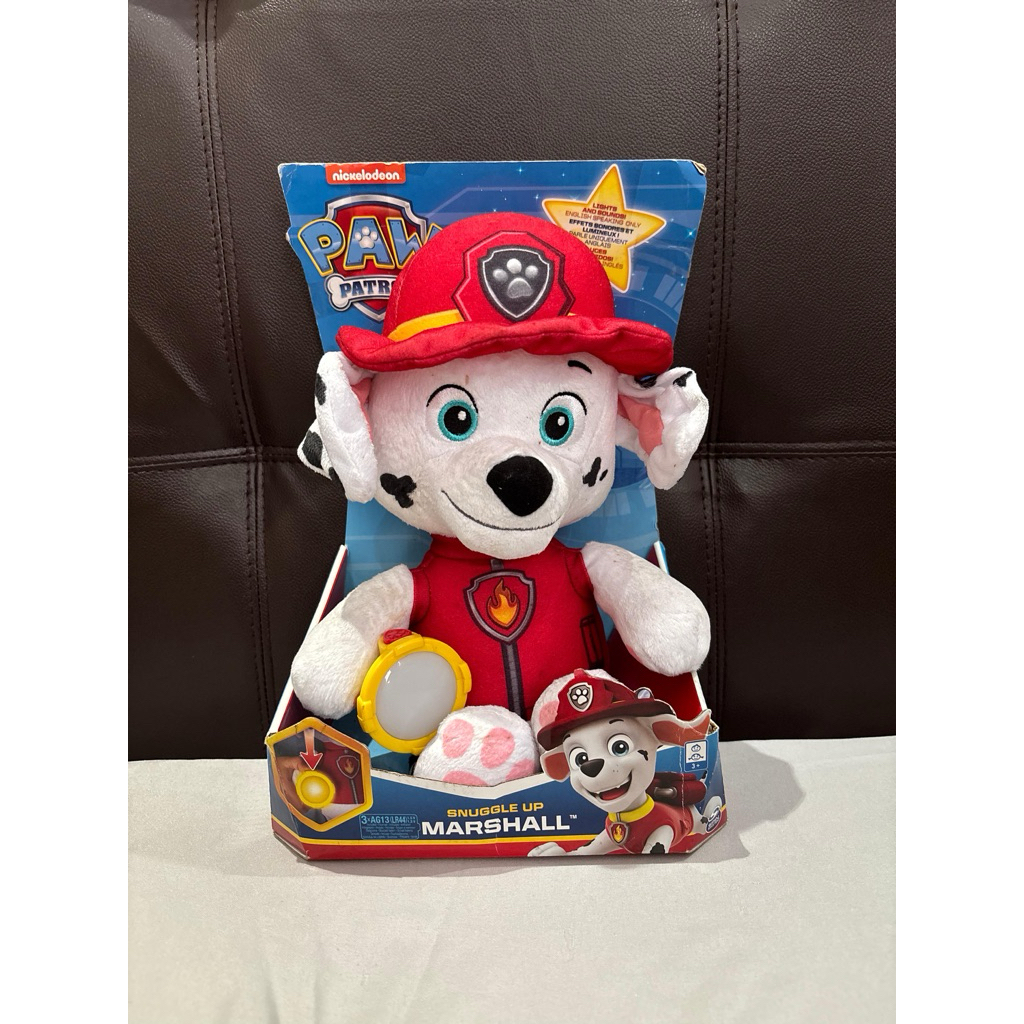 Boneka Paw Patrol Snuggle Up Pups Plush Dolls with Flashlight & Sounds Original Nickelodeon