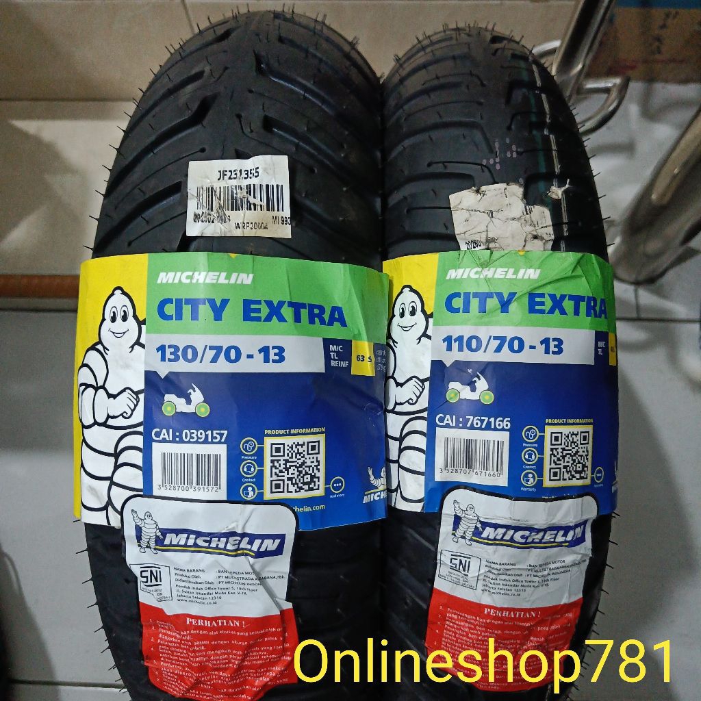 BAN LUAR TUBELESS 110/70-13 & 130/70-13 MICHELIN CITY EXTRA BAN NMAX155