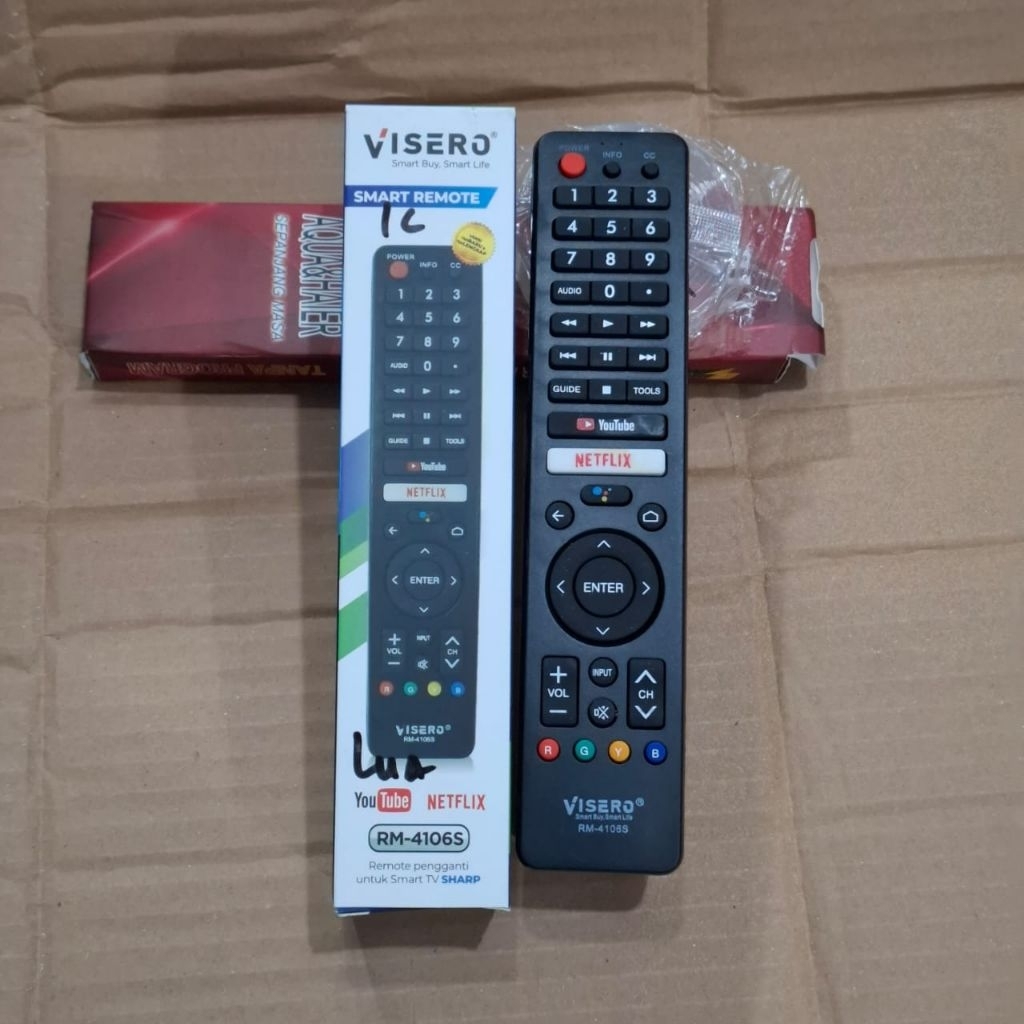 Remote Smart TV Sharp remot televisi lcd led smart tv sharp visero