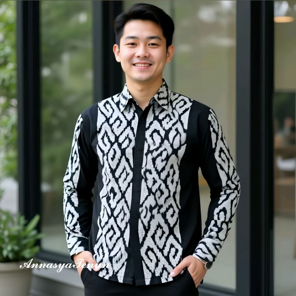 KEMEJA PRIA TENUN ASLI TROSO JEPARA-BAJU TENUN PRIA LENGAN PANJANG DAN PENDEK