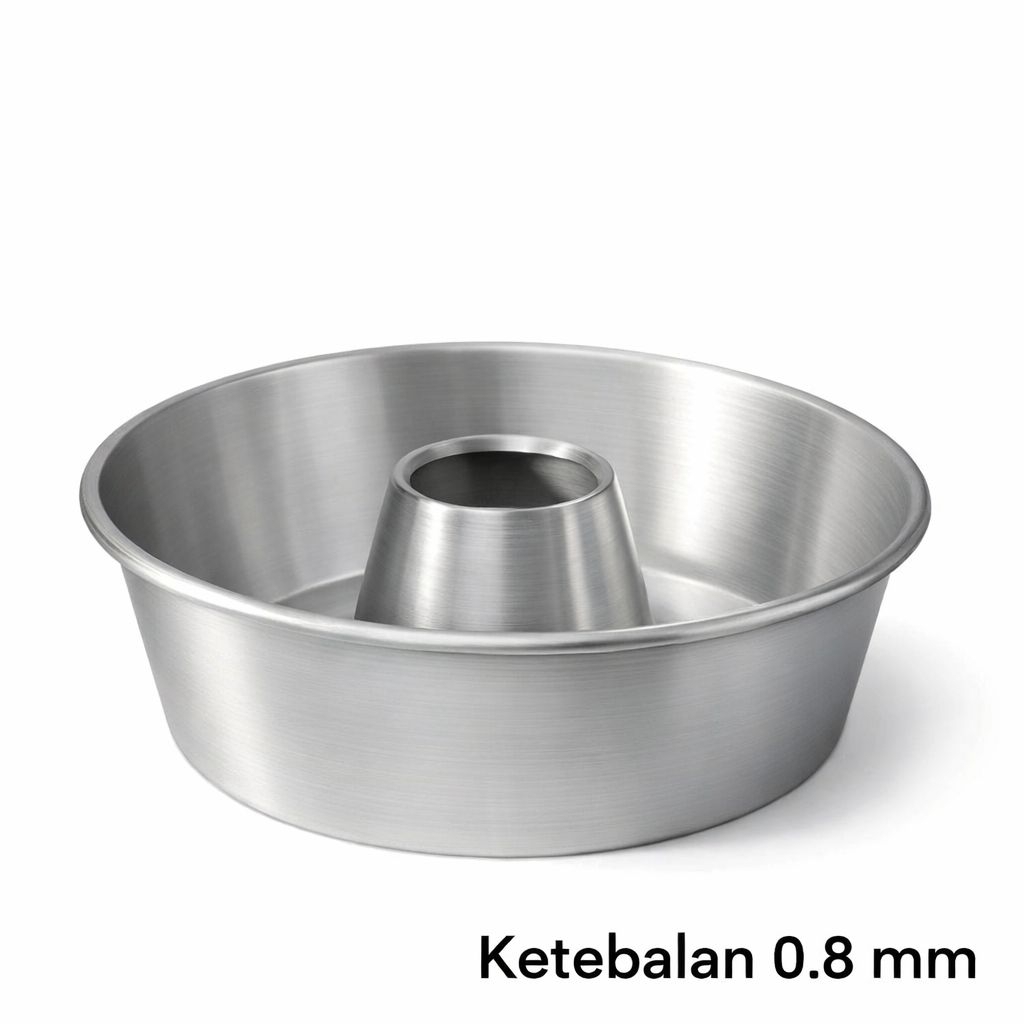 Loyang Tulban Press Bima 24 cm Tebal 0,8 mm Untuk Kue Bolu Atau Puding Bahan Alumunium Tebal Anti Le