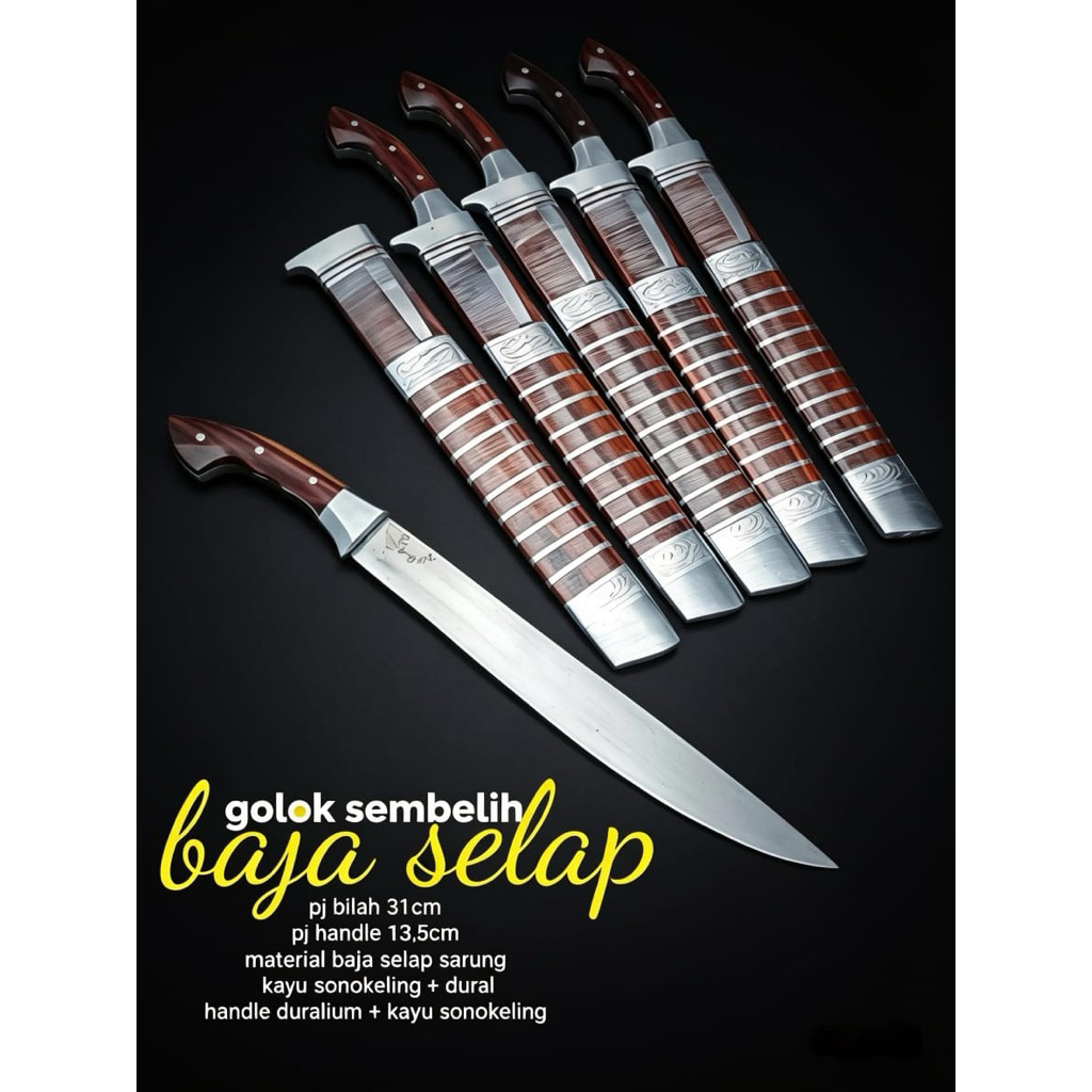 GOLOK PISAU SEMBELIH KAMBING SAPI BAJA SELAP 30 cm TAJAM