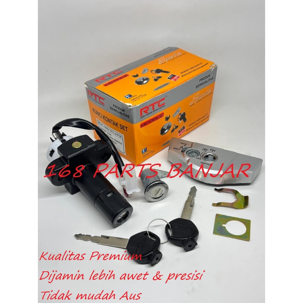 RTC Kunci Kontak + Set Keyset Kualitas Premium Honda Verza 2013 (2 piece) / Mega Pro New / CB150 / C