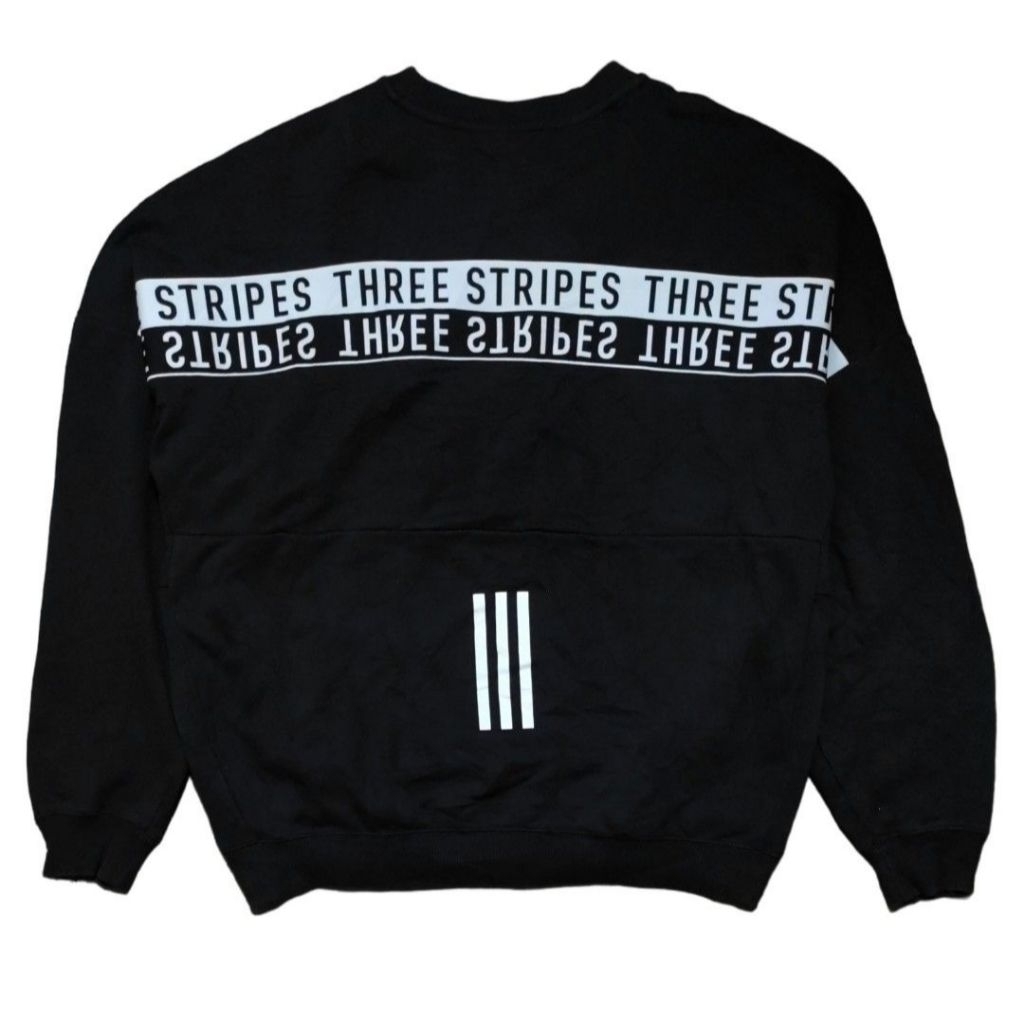 Crewneck Adidas Big Siluete 3Stripe Hitam Scnd Original