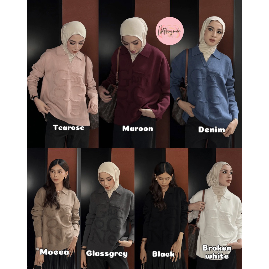 GG VNECK SWEATER || LACOS SWEATER GONEGANI || AIGO SWEATER GONEGANI