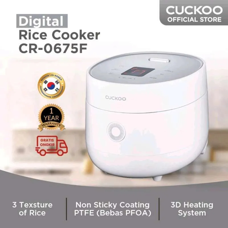CUCKOO Digital Rice Cooker 1 Liter CR-0675F