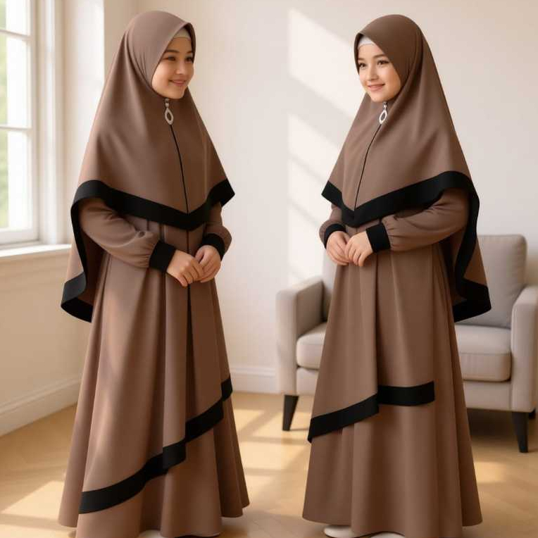 Gamis Anak Usia 8-12 Tahun Nandia kids Model Gamis Anak Terbaru 2021 Kekinian