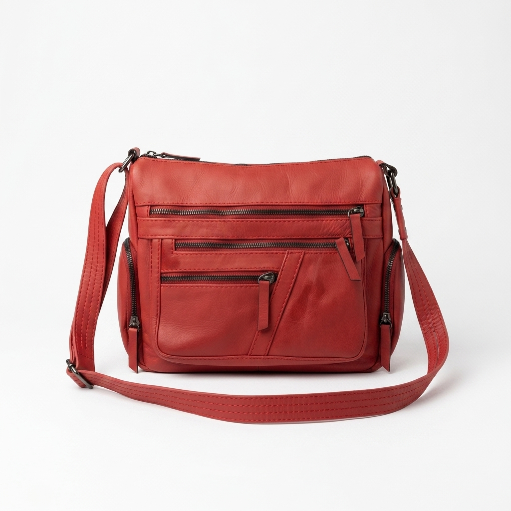 Tas Kulit Elegan Multifungsi tas wanita tas merah Tas Kulit Premium tas modern tas kulit merah tas s