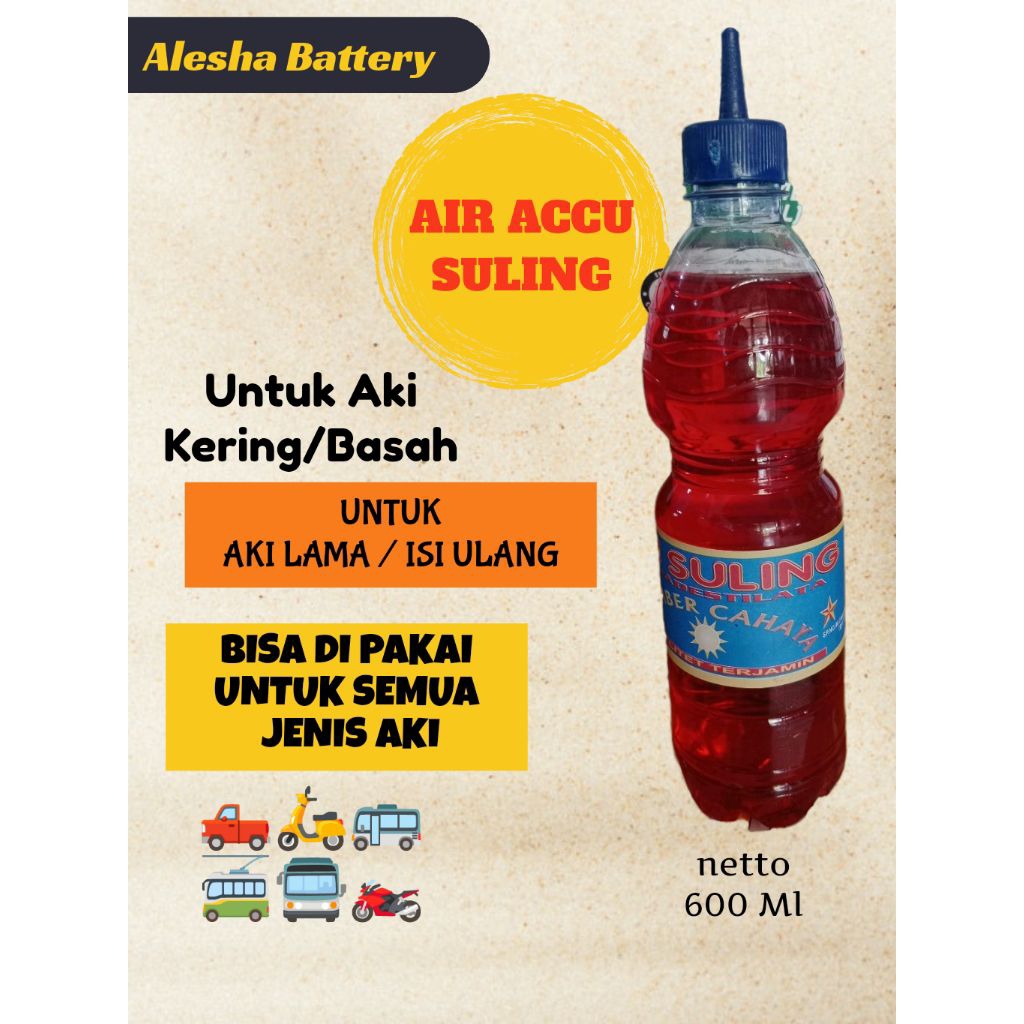AIR AKI SULING MERAH UNTUK ISI ULANG TAMBAH AIR AKI MOBIL MOTOR DLL