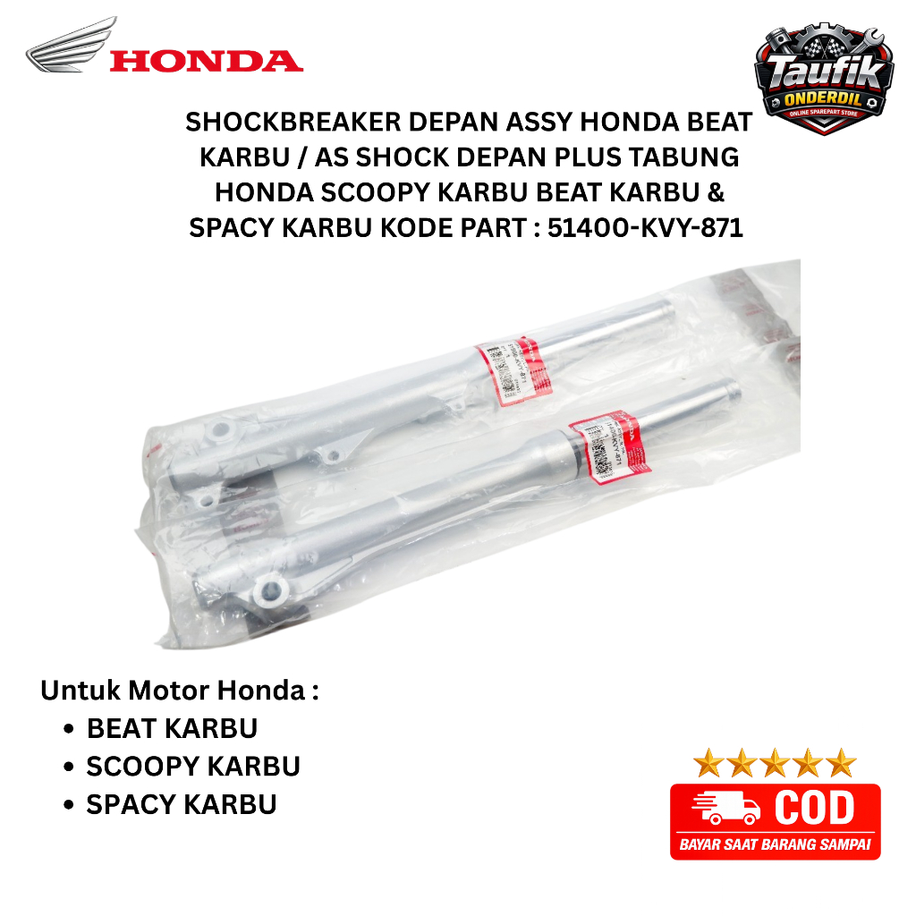 ori sok tabung motor beat Karbu KVY original Taufik onderdil