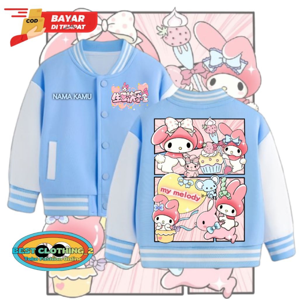 Jaket Varsty Anak My Melody / Varsty Anak My Melody Free Nama