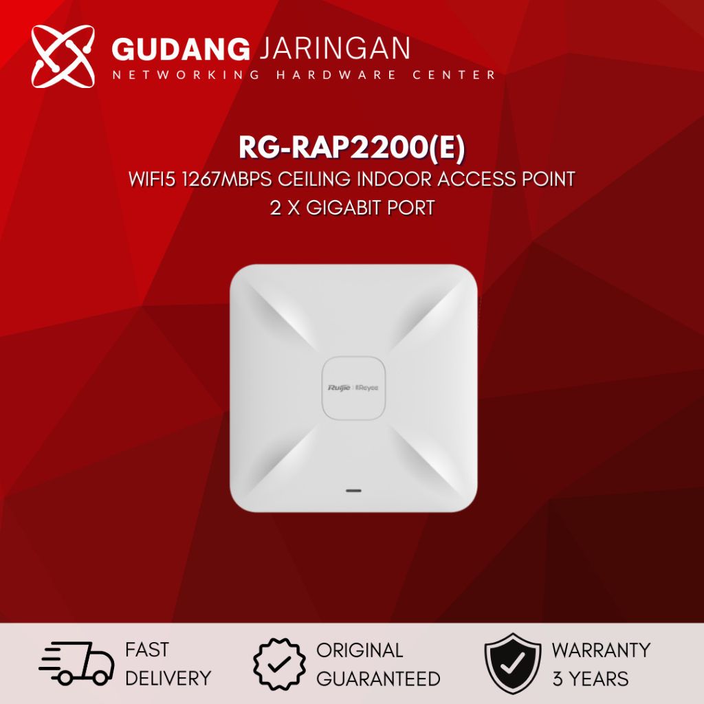 RUIJIE REYEE RG-RAP2200(E) INDOOR ACCESS POINT