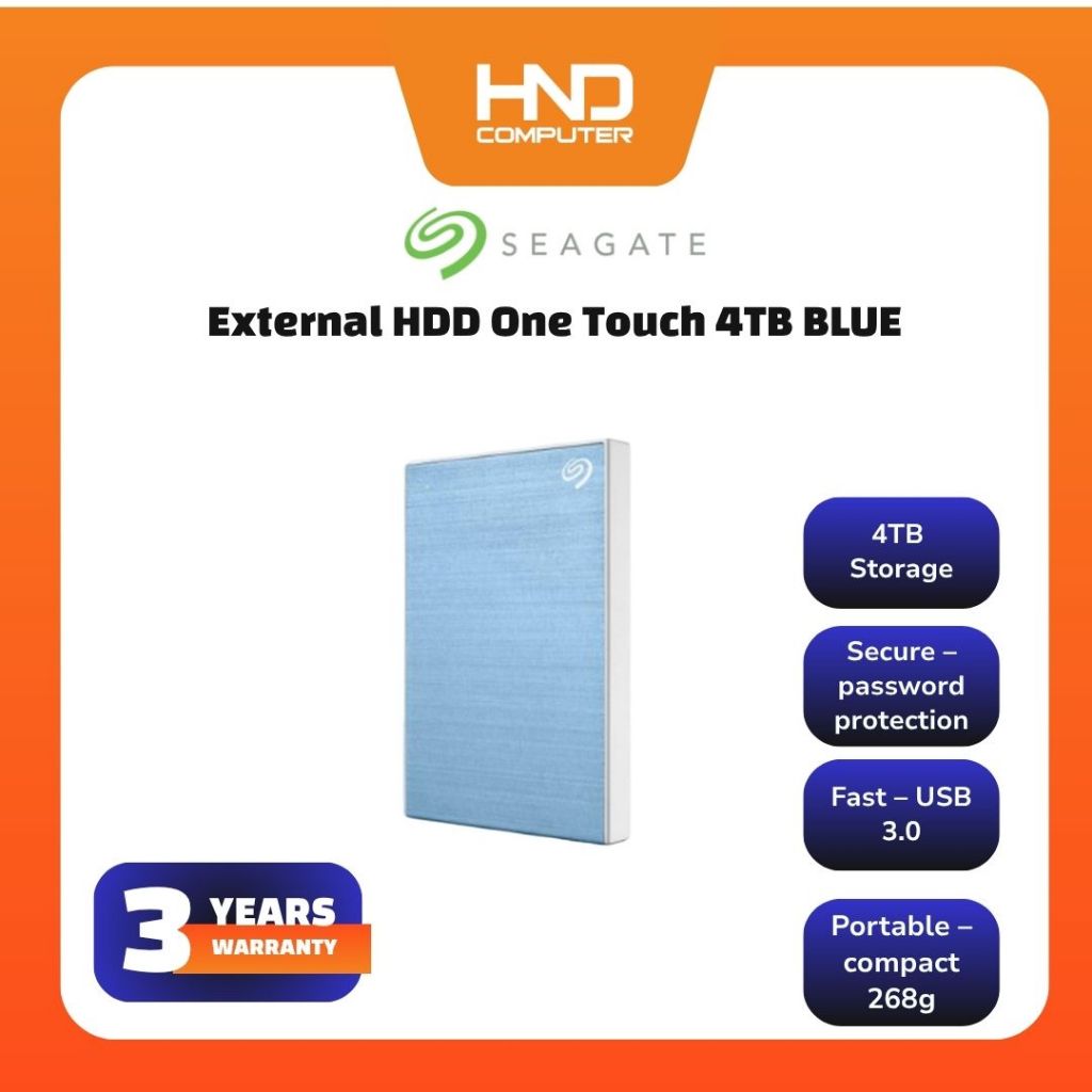 Seagate One Touch Hardisk External 4TB