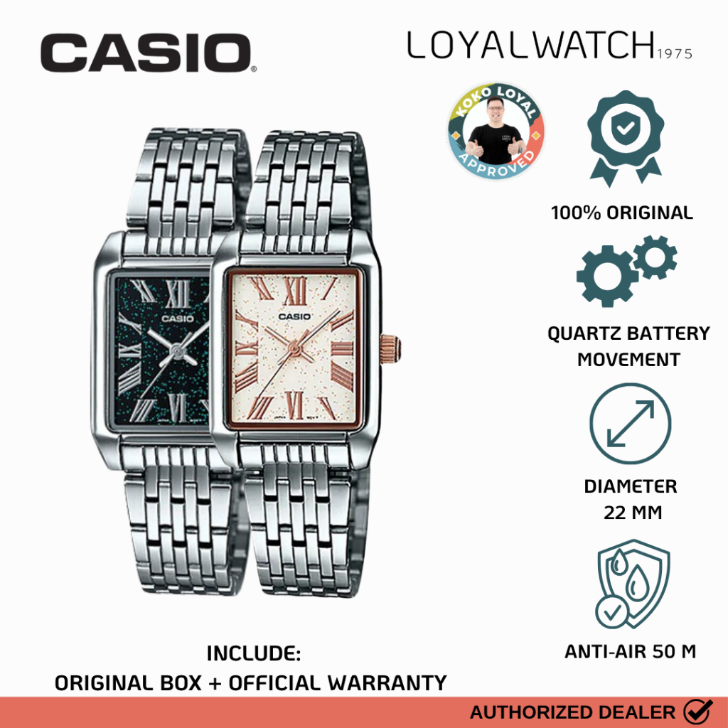 Jam Tangan Casio Enticer Wanita LTP-TW101D Stainless Steel Original Garansi Resmi