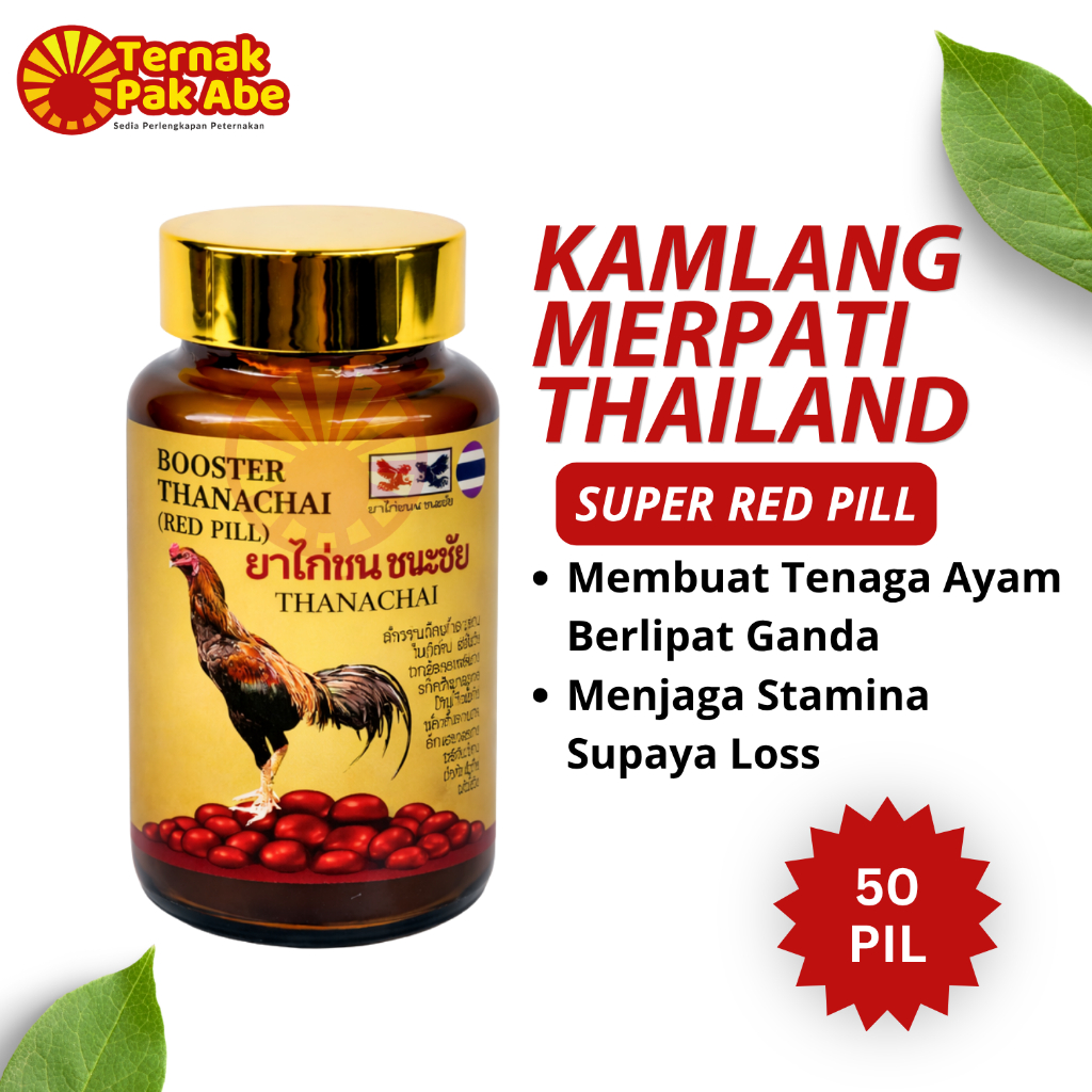 Kamlang Kering Merah Thailand - 50 Pill Untuk Menambah Stamina Nafas & Kekuatan