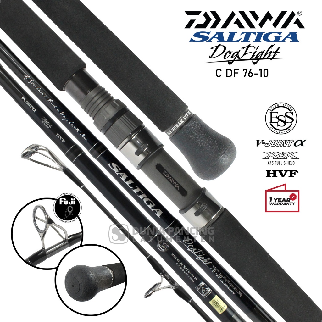 Joran DAIWA SALTIGA C DOGFIGHT 25 | DF 76-10 DF 84-6 DF 81-8 | PE 6 - PE 10 | Popping | Resmi