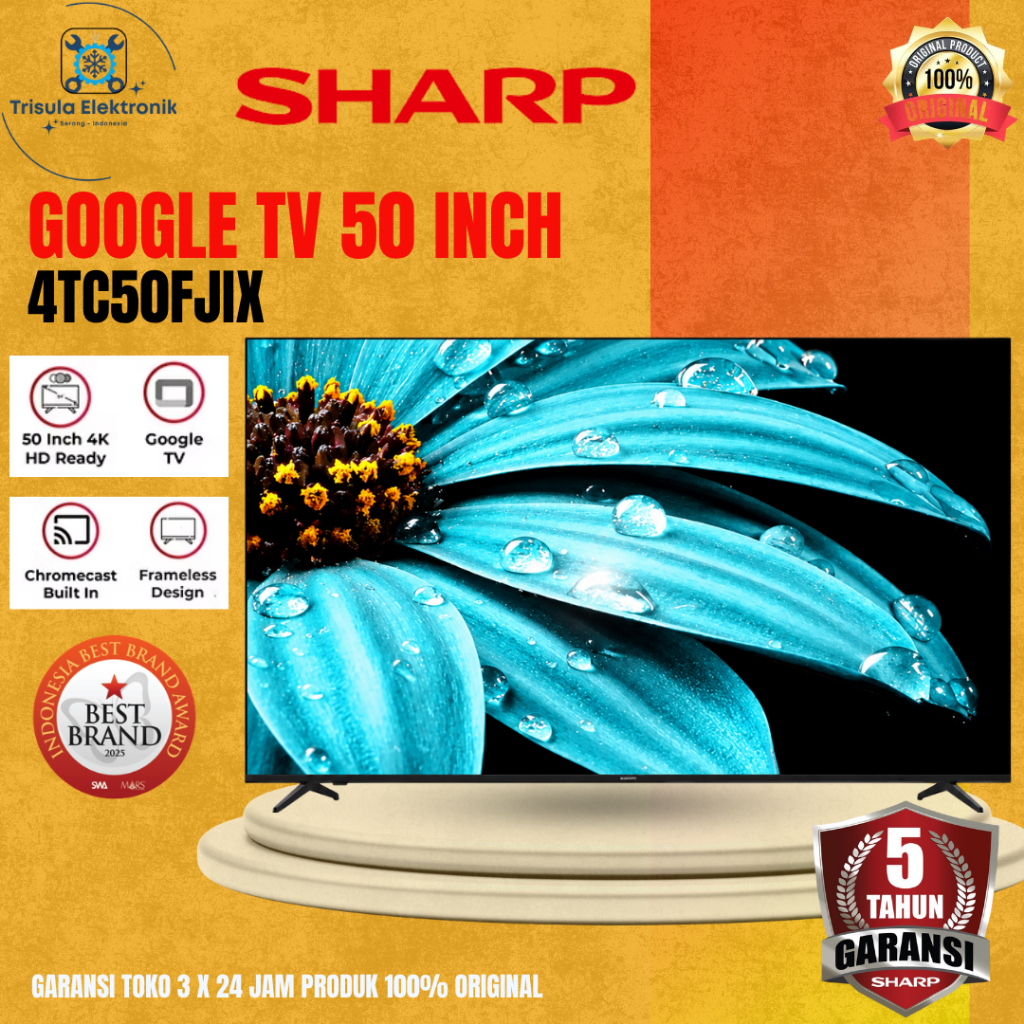 GOOGLE TV SHARP 50 INCH 4TC50FJIX / 4TC50FJIX RESOLUTION 4K