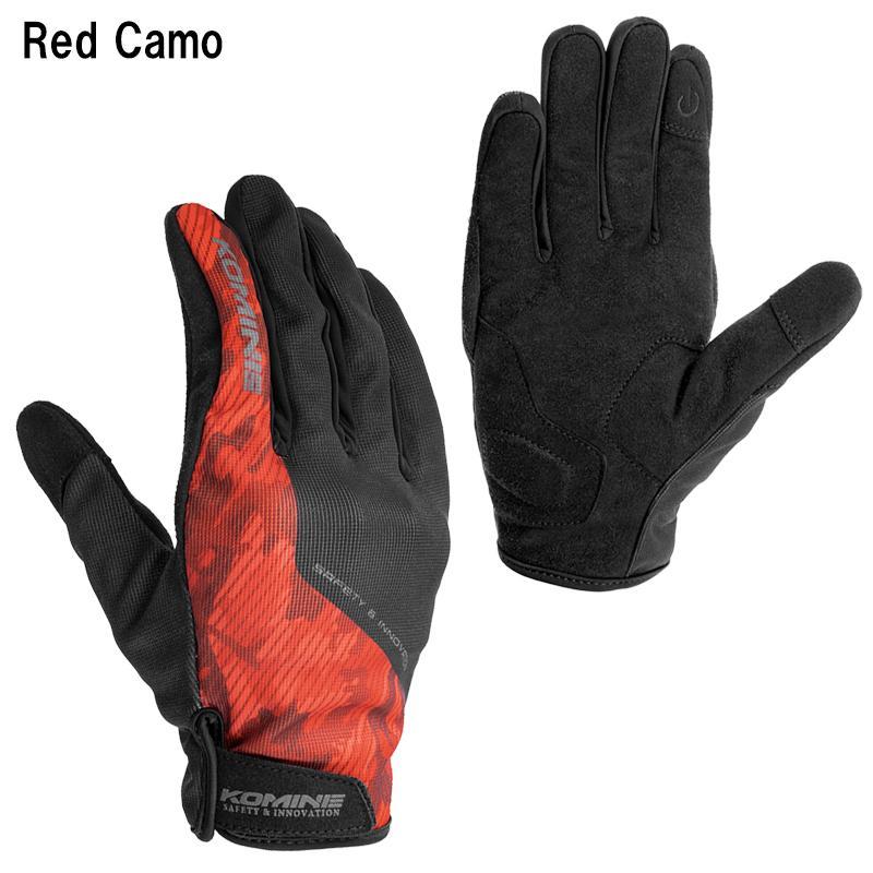 GLOVE KOMINE GK-270 RED CAMO GLOVE ORIGINAL SARUNG TANGAN KOMINE