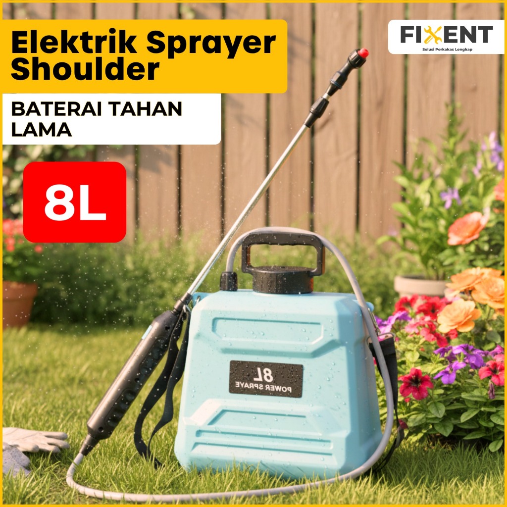 Sprayer Elektrik 8 Liter Tongkat Teleskopik Sprayer Pertanian Semprotan Elektrik Semprotan Tanaman E