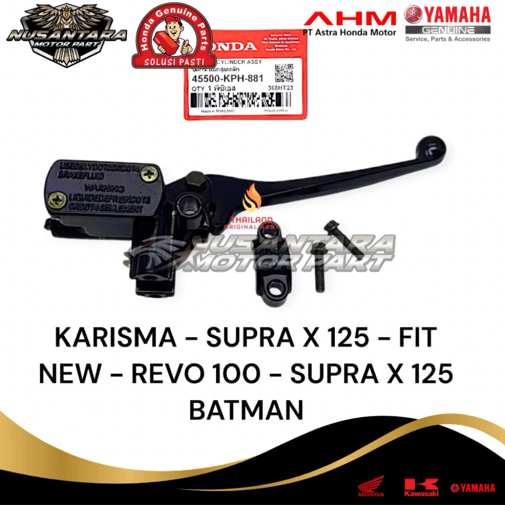 MASTER REM ATAS ASSY KHARISMA SUPRA X 125 FIT NEW REVO 100 SUPRA X BATMAN KPH 45500-KPH-881