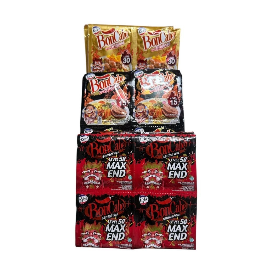 BON CABE CABAI BUBUK SACHET 1 RENCENG NETTO 4.5 GR X 12 PCS