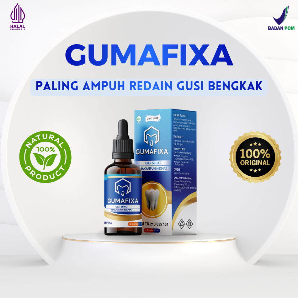 Obat Sakit Gusi Bengkak - GUMAFIXA ASLI - Paling Ampuh Mengobati Sakit Gusi Bengkak Abses & Radang G