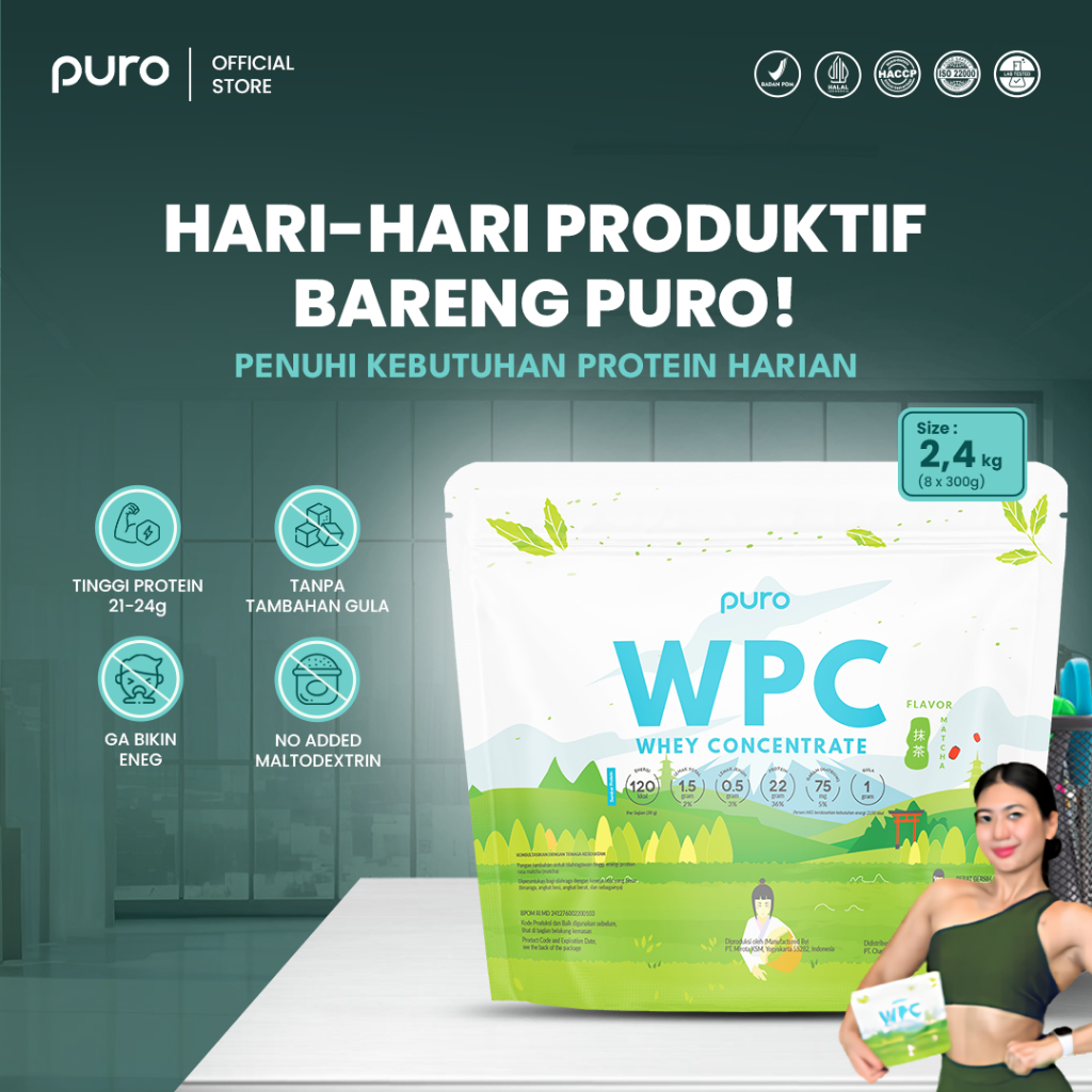 PURO WPC WPRO Whey Protein Concentrate 2.4kg