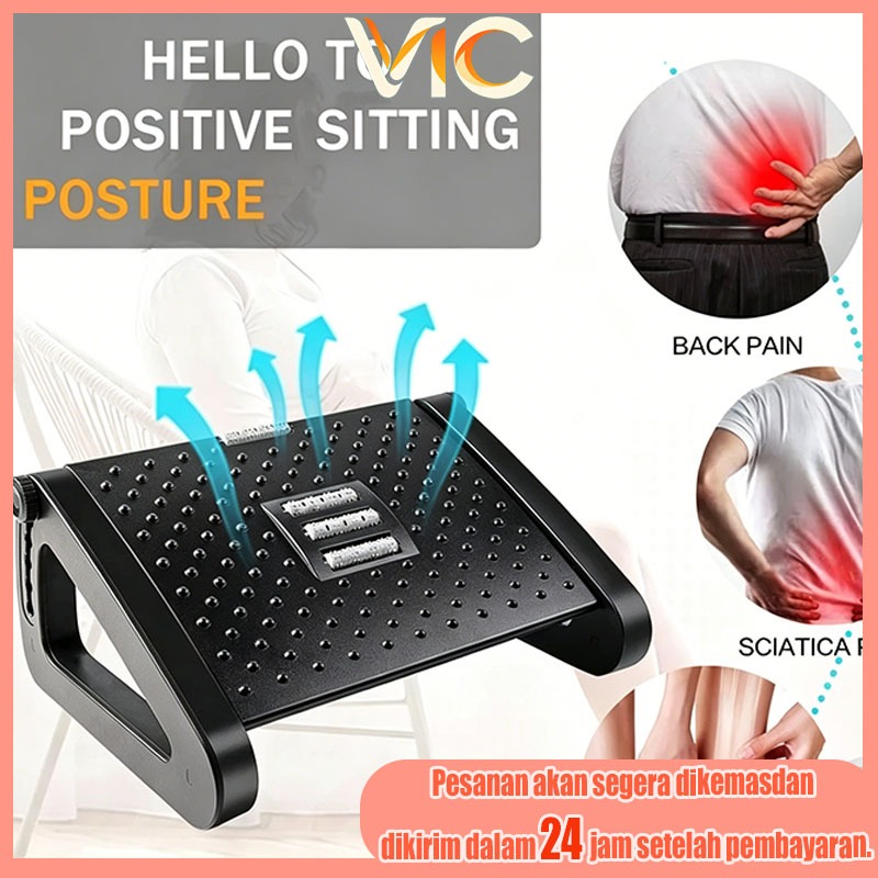 1 pcs Footrest Bangku Pijakan Kaki Kantor/Pijakan Kaki Kantor Footrest Bangku Foot Rest Under Desk B