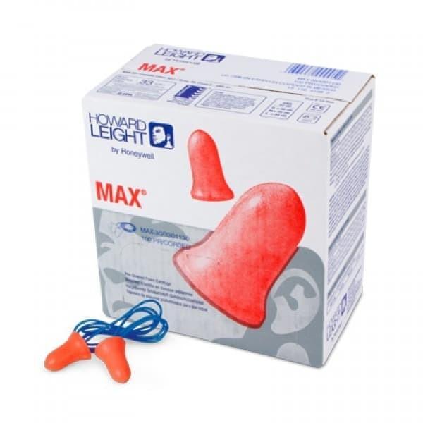 EarPlug MAX Howard Leight Corded Ear Plug Max 30 (1 Box, 100 Pair)