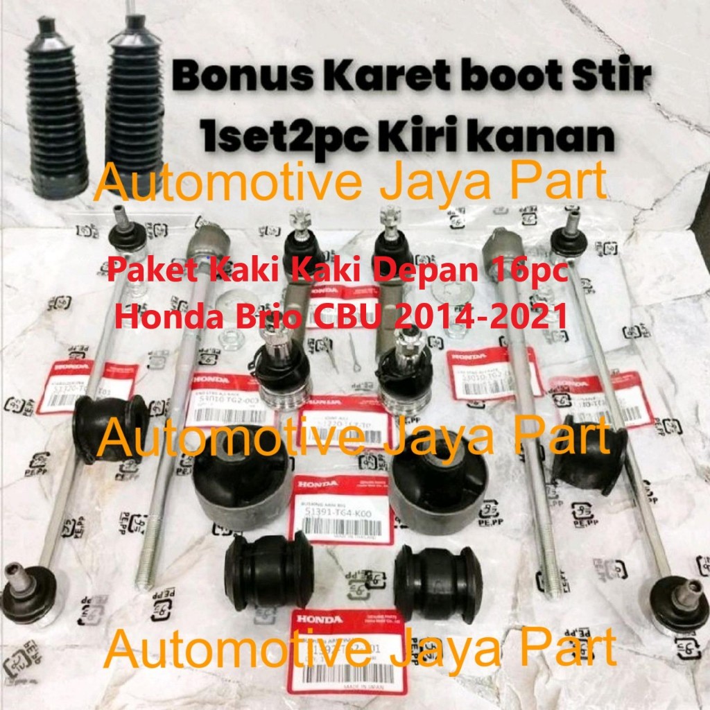 Paketan Paket komplit Kaki Kaki Depan Honda Brio CBU 2014-2021 16pc Original Tie Rod Rack End Link S