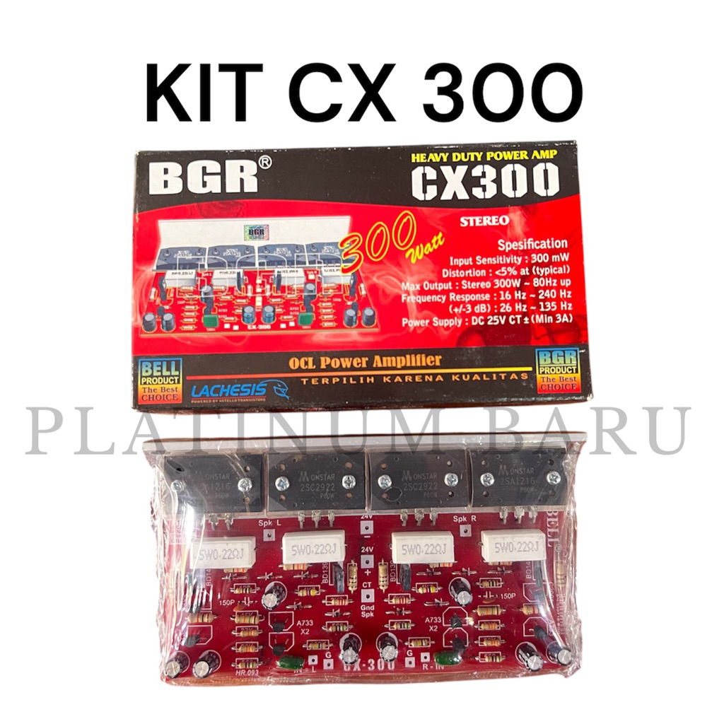 Kit Power Amplifier BGR CX300 Stereo 300 Watt OCL Rakitan Siap Pakai Amplifier Audio Sound System | 