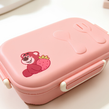 JH Children's Cartoon Meal Box, Divided Design, Heat resistant and Leak proof