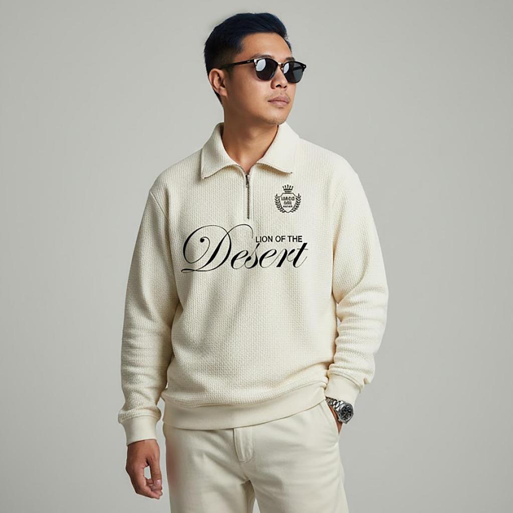 Moslem Limited - Half Zipper waffle Lion Of The Desert