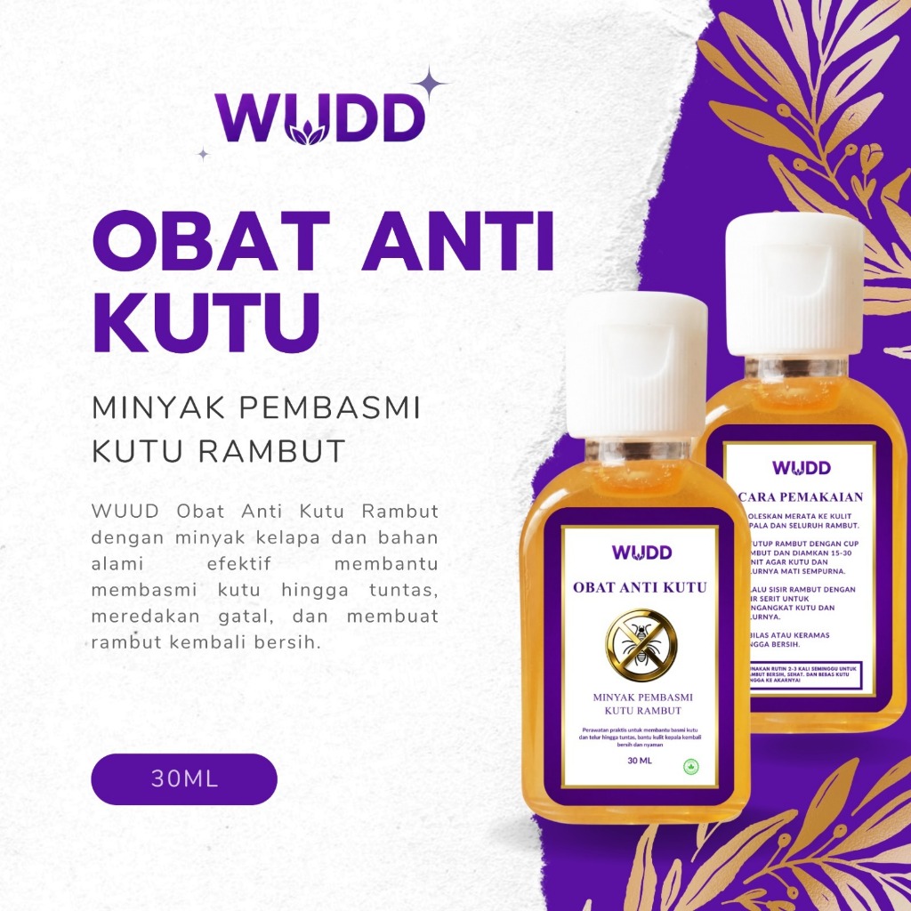FL WUUD Minyak Rambut Pembasmi Kutu 30ML - Pembasmi Kutu - Pembersih Kutu Rambut
