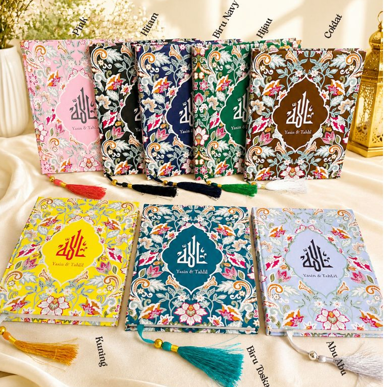 BUKU YASIN DAN TAHLIL HARDCOVER CUSTOM DESAIN 128 HVS sudah ada surat  (Ar-Rahman Al-Mulk Al-waqiah 