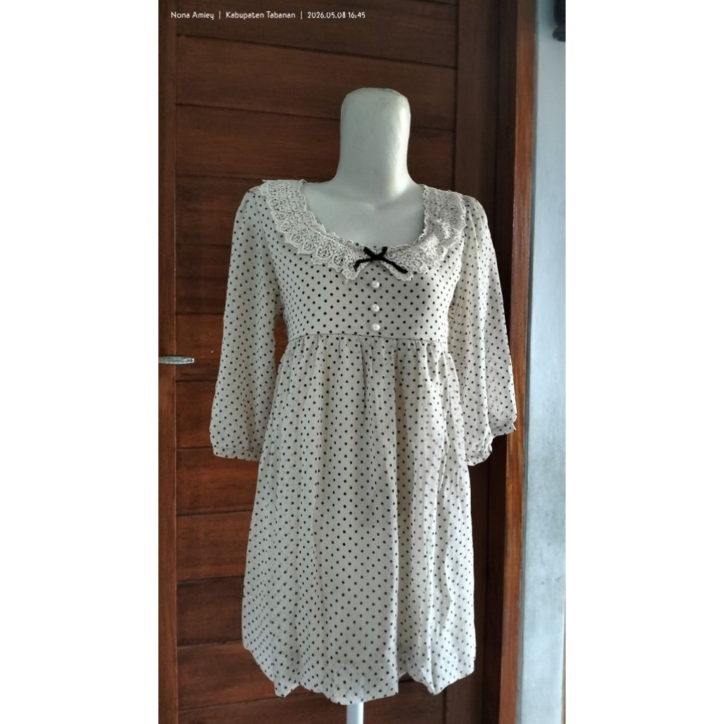 blouse Balon Polkadot sifon