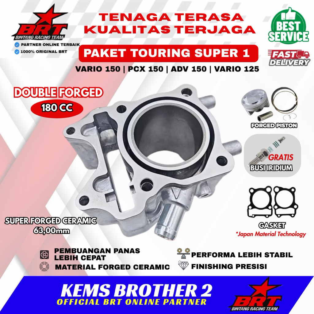 BLOK BRT VARIO 150/PCX 150/ADV 150/VARIO 125 PAKET TOURING 1 FREE BUSI BRT