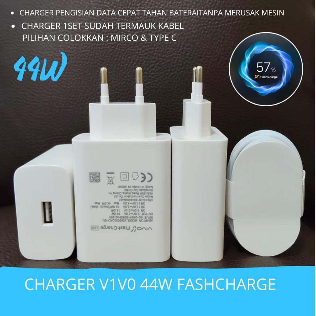 Charger Vivo Type c 44W Fast Charger Vivo V23 V21 V25pro original Casan Adapter Vivo 44W Charger Cas