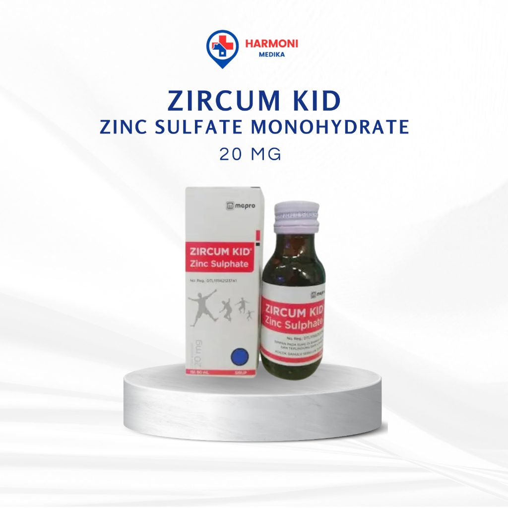 Zircum Kid Zinc Sulfate Monohydrate Sirup Terapi Pelengkap Diare Anak