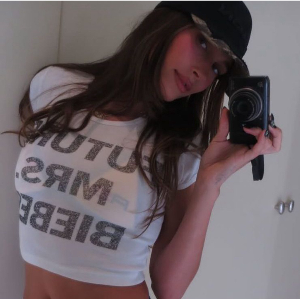 baby tee tshirt crop top future mrs. bieber