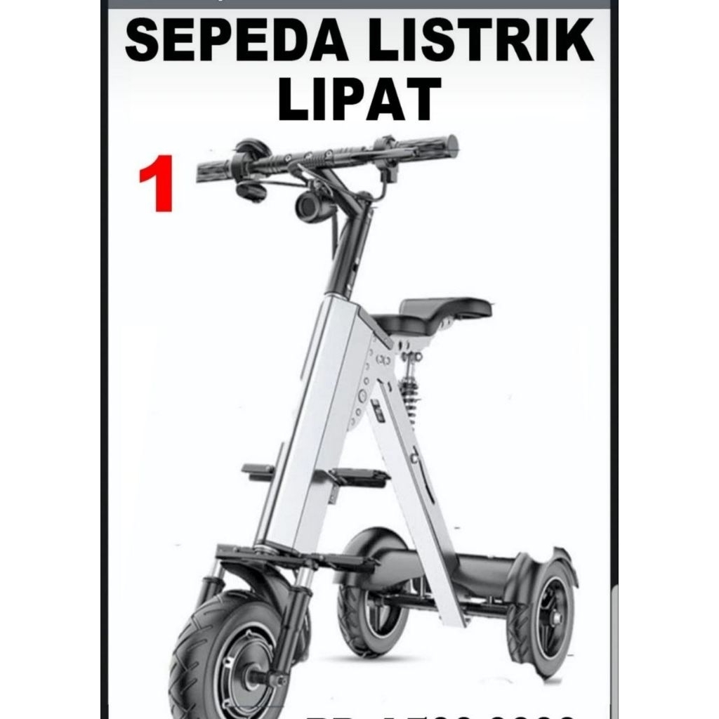 Kereta listrik roda 3/sepeda listrik/lipat/portable/jarak 20-35 km