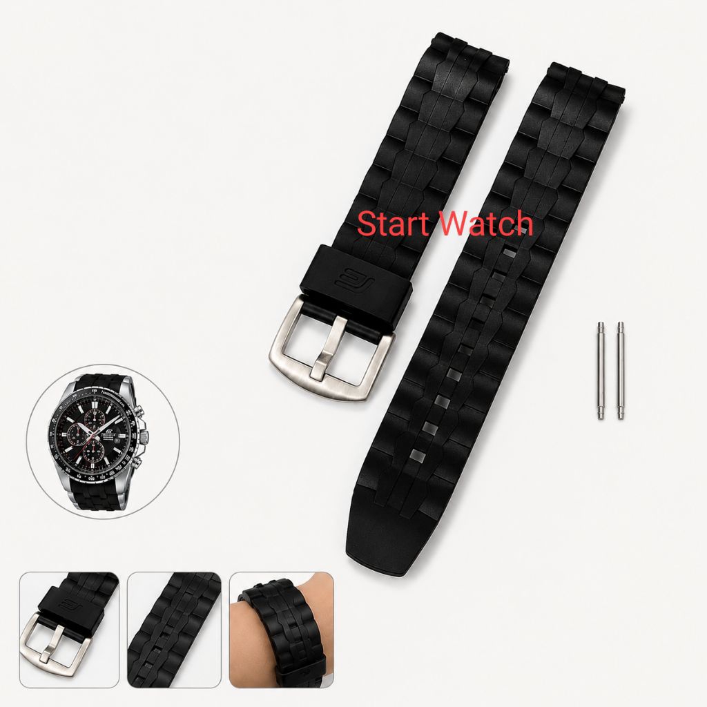 Tali Jam Tangan Casio Edifice EF505 Strap Jam Tangan Casio Karet Premium
