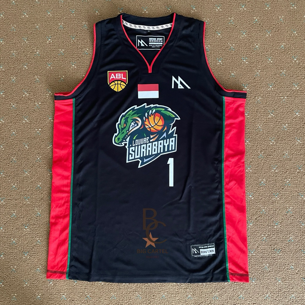 Jersey Basket ABL 2023 Louvre Surabaya Black