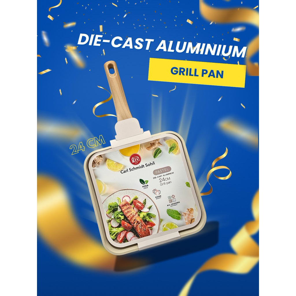 DIE-CAST Aluminium Grill Pan (24cm) - Carl Schmidt Sohn